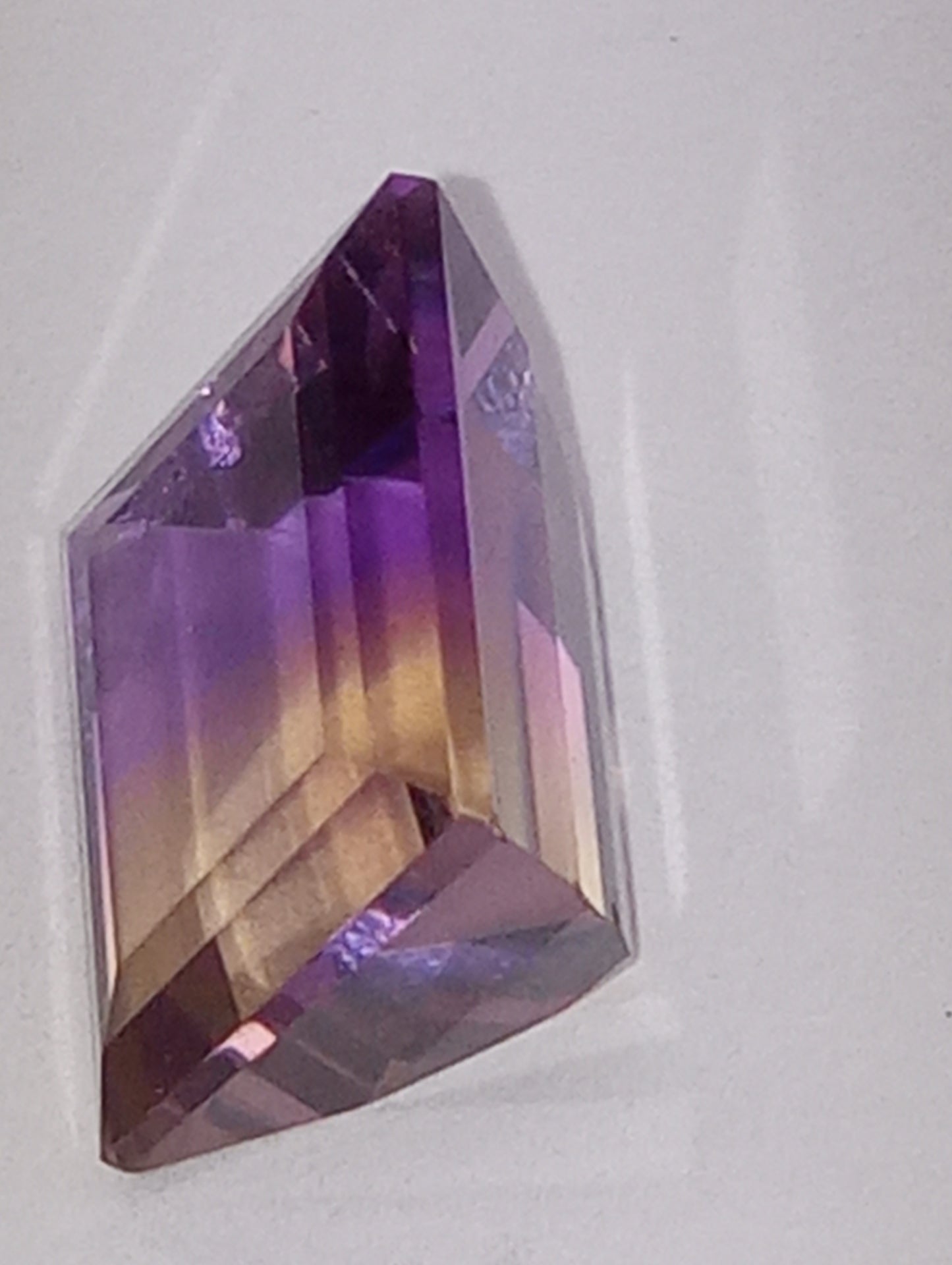 Ametrine gemstone dark, 18mmx14mm emerald cut, 20.12ct, GEM QUALITY PLUS