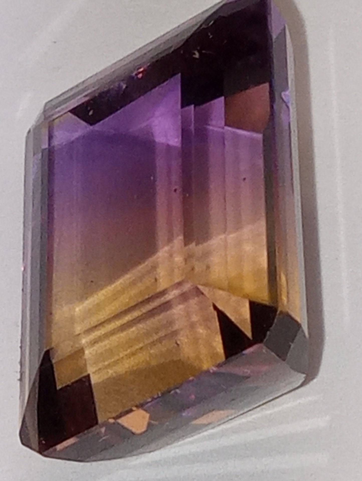 Ametrine gemstone dark, 18mmx14mm emerald cut, 20.12ct, GEM QUALITY PLUS