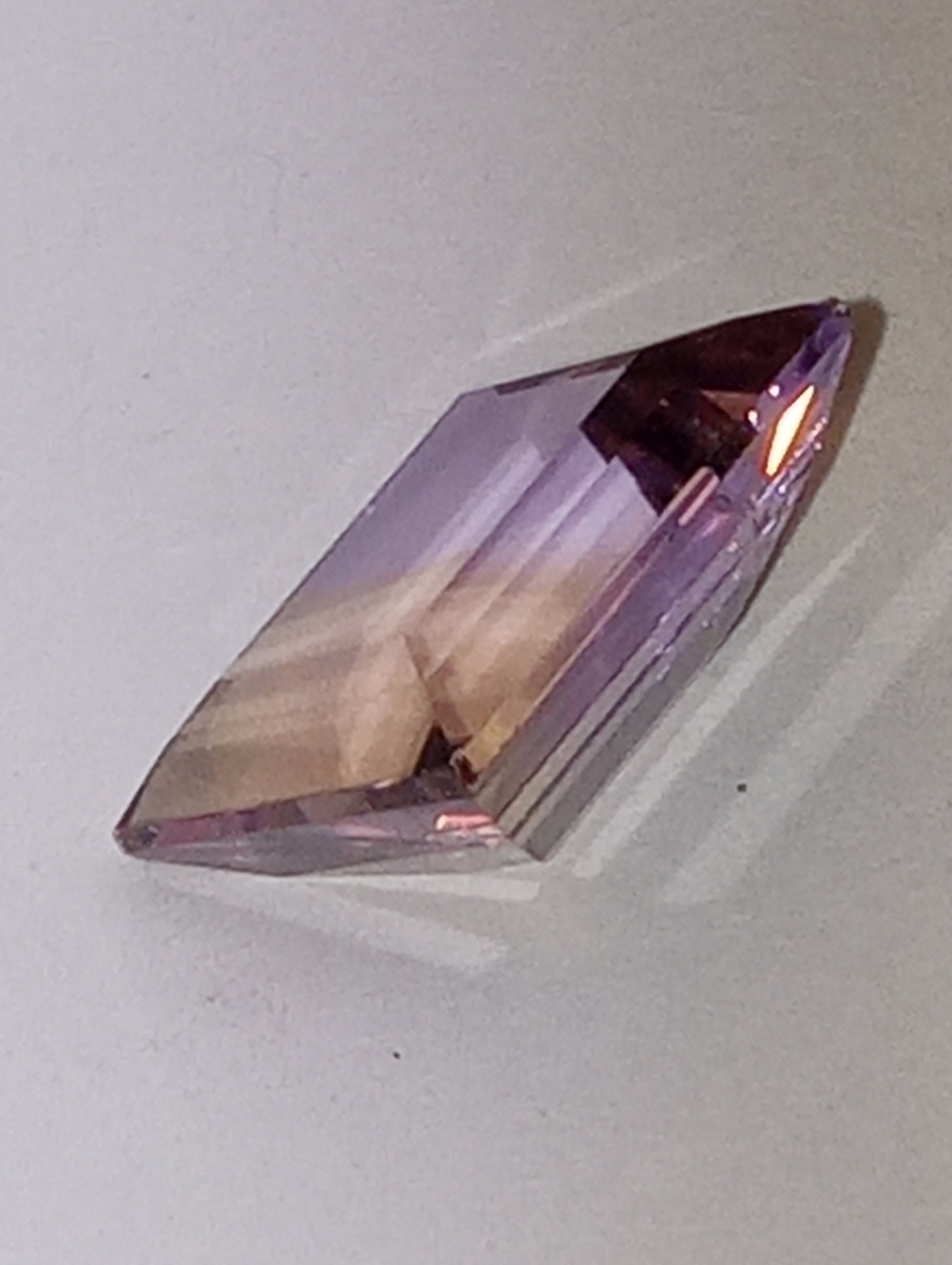ametrine gemstone Mandiore(TM), 12mmx10mm rectangle cut, 4.98ct