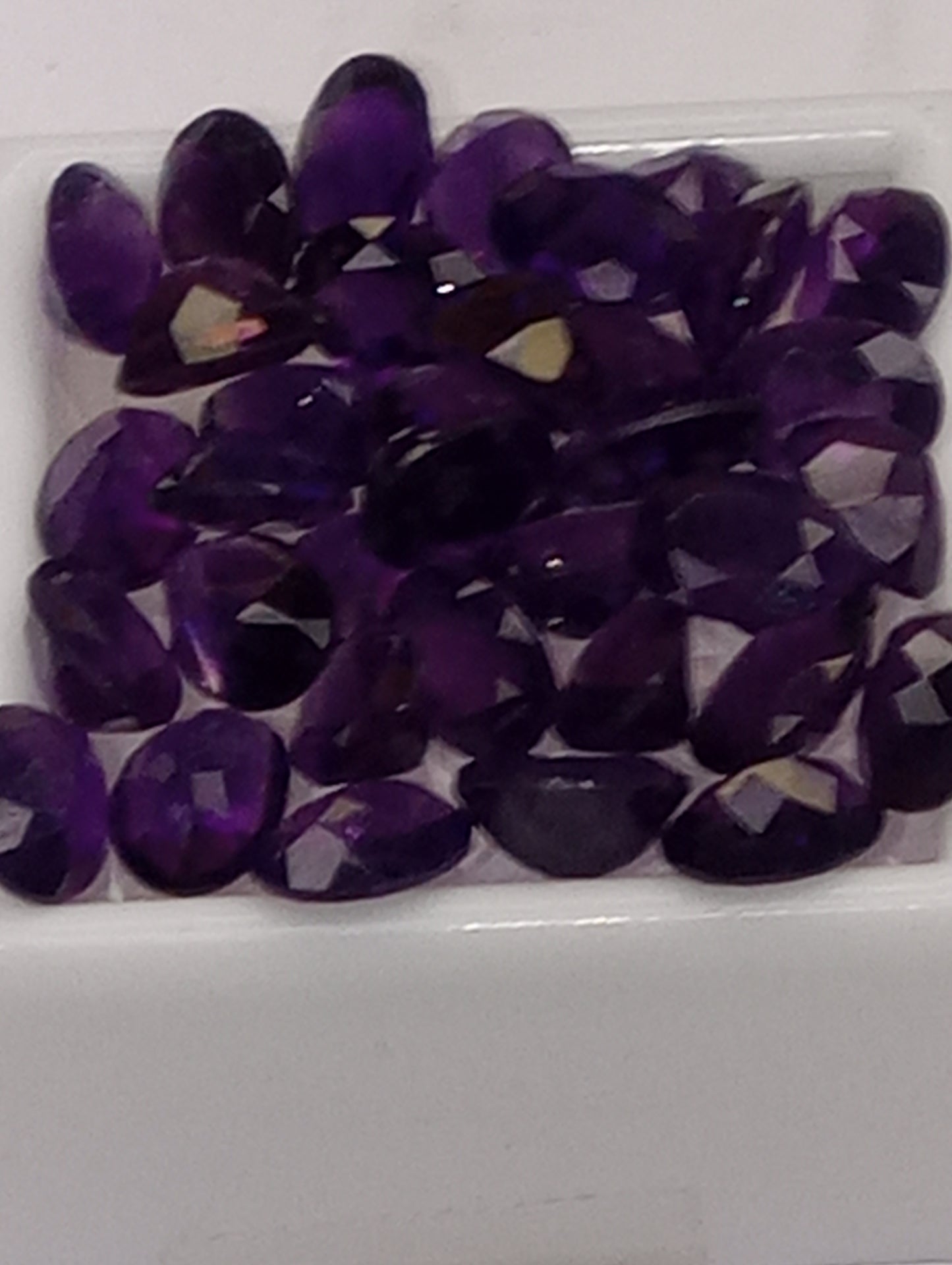 amethyst gemstones African dark, 8mmx6mm oval cuts, 1.10ct average each, 36 stones