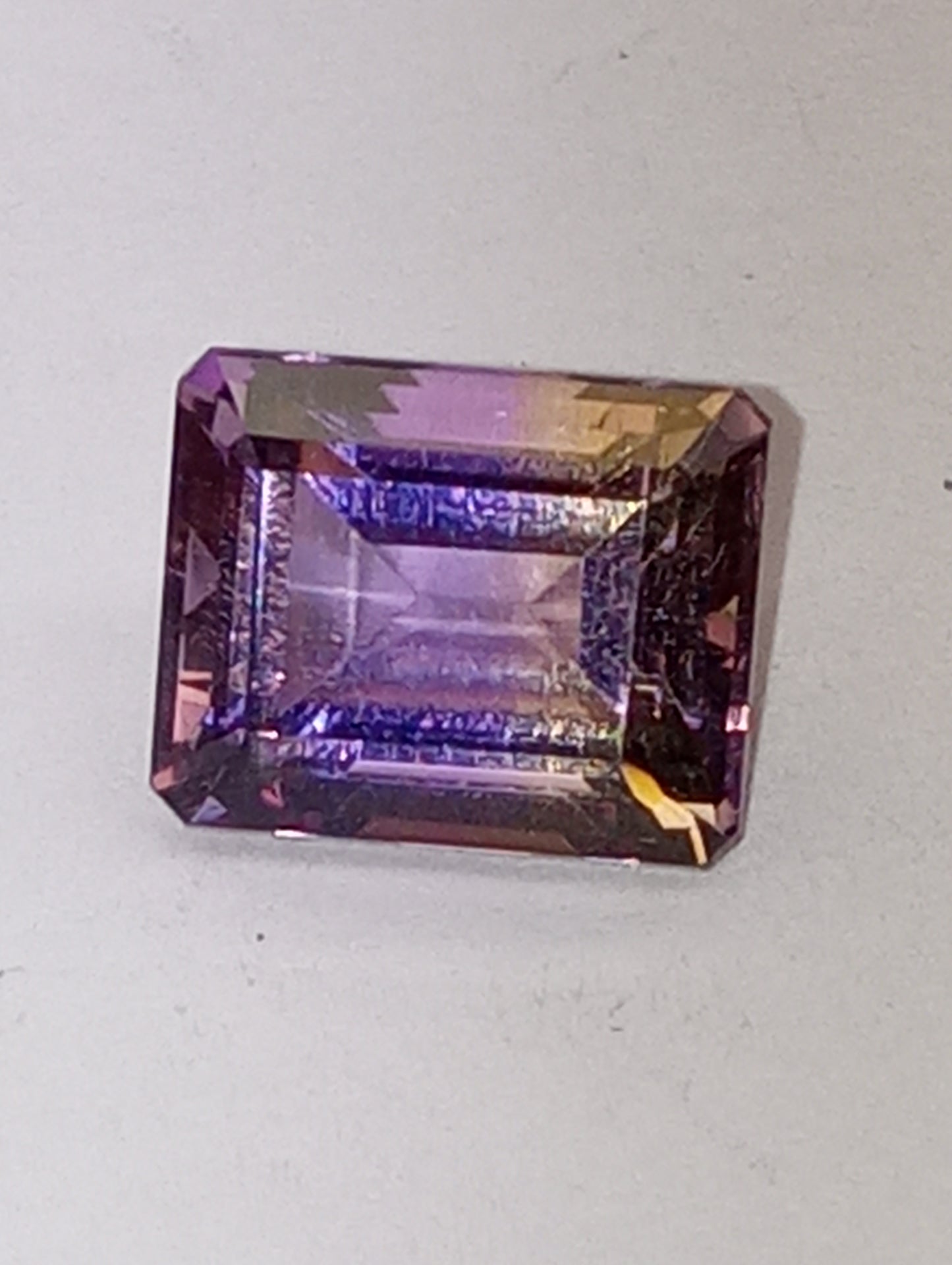 ametrine gemstone, 11mmx9mm emerald cut, 9.8ct