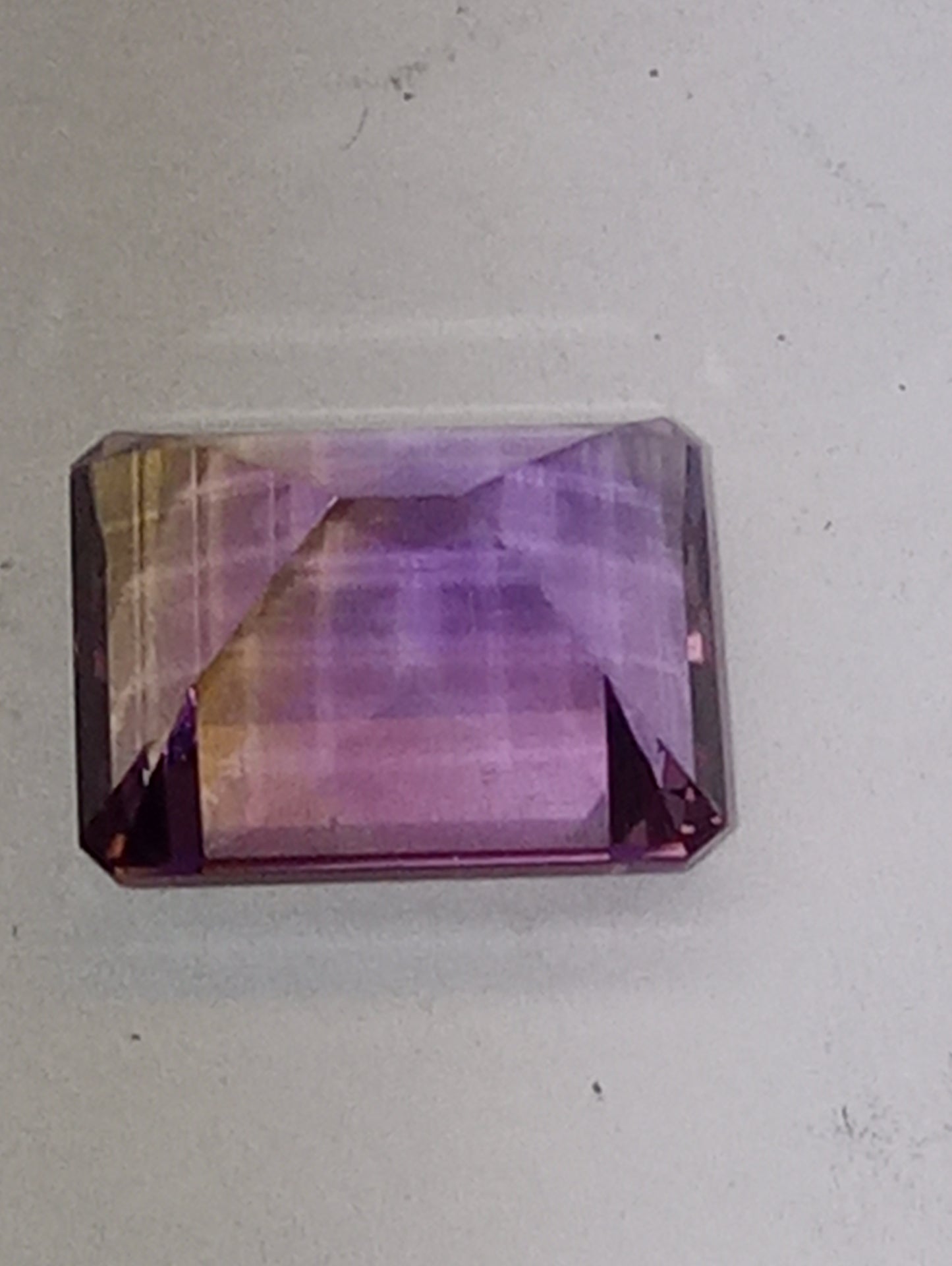 ametrine gemstone, 11mmx9mm emerald cut, 9.8ct