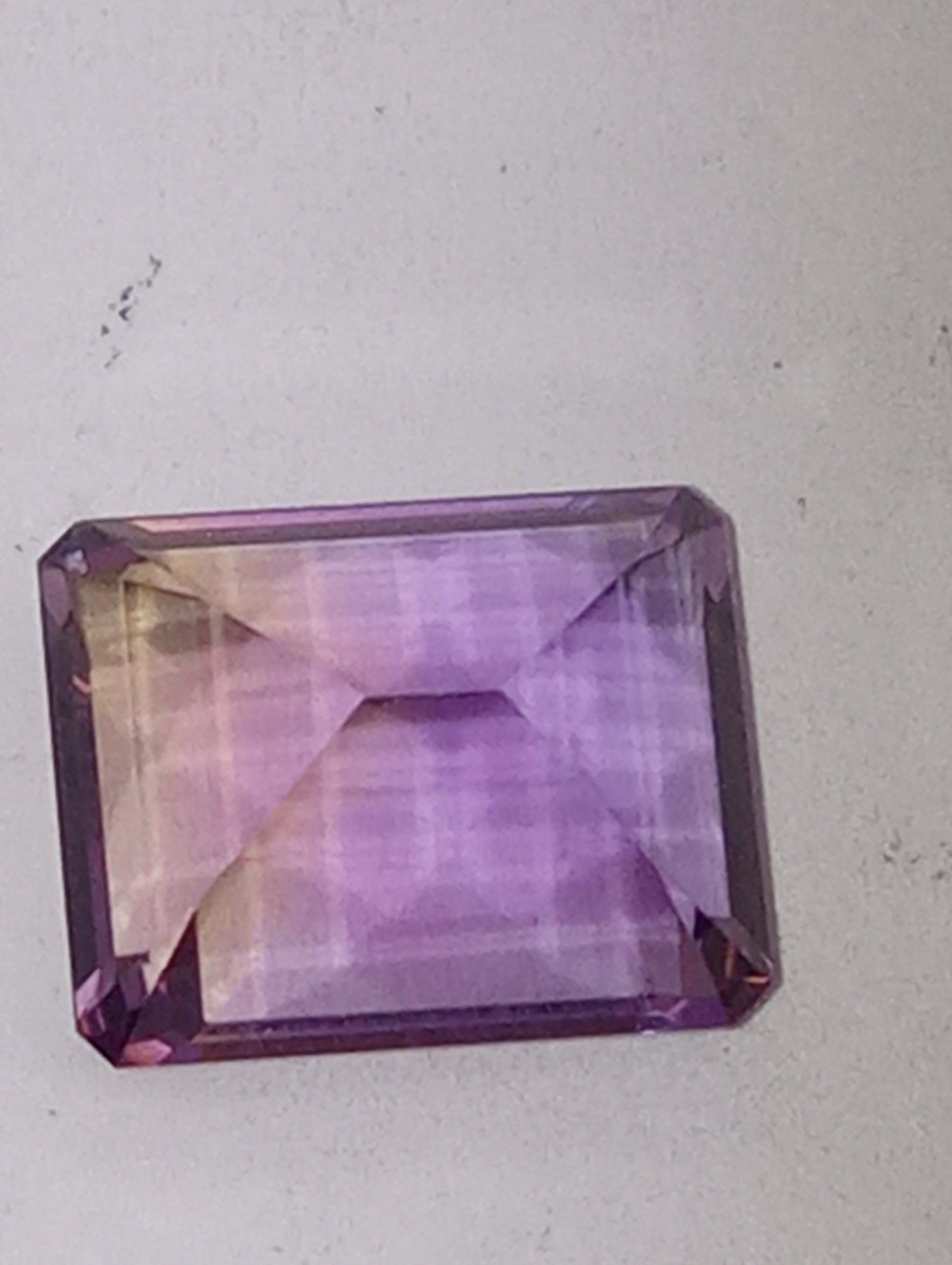 ametrine gemstone, 11mmx9mm emerald cut, 9.8ct
