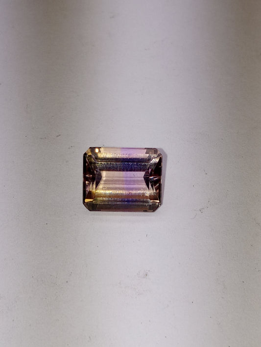 ametrine gemstone,  11mmx9mm emerald cut, 9.84ct