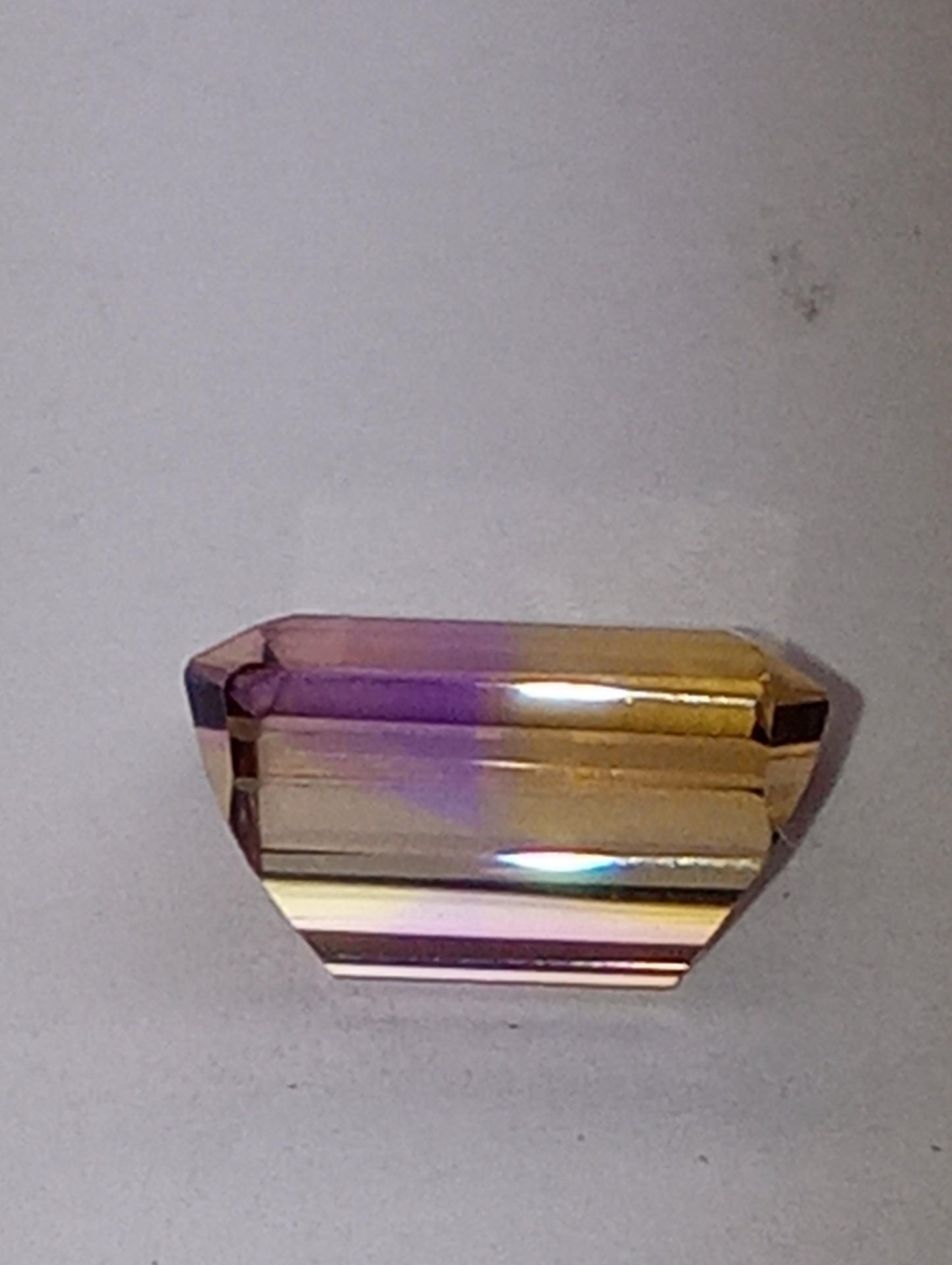 ametrine gemstone,  11mmx9mm emerald cut, 9.84ct