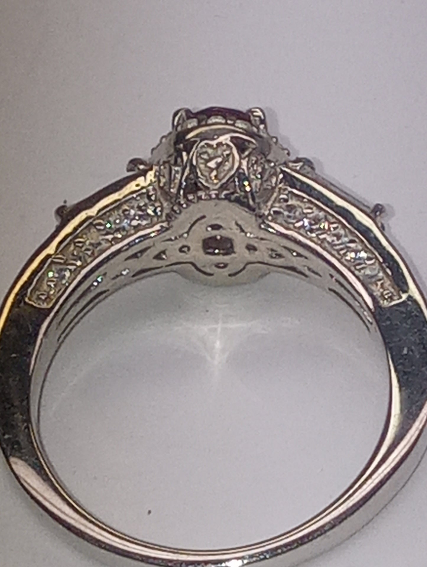 ring Merilani color shift garnet, zircon, in platinum over sterling silver, size 6, 1.65ctw