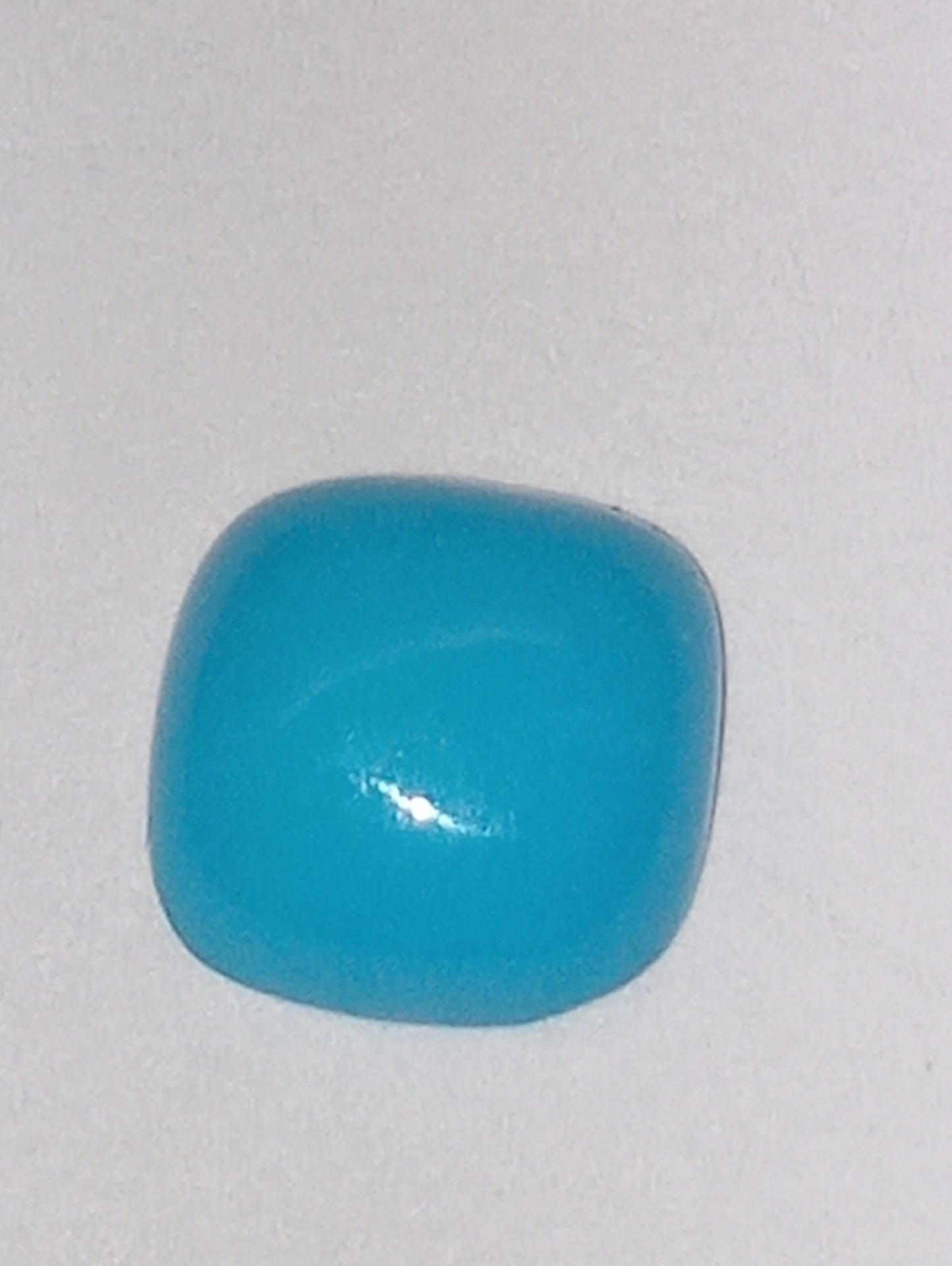 Turquoise gemstone Sleeping Beauty, 6mmx6mm cushion shape, .74ct