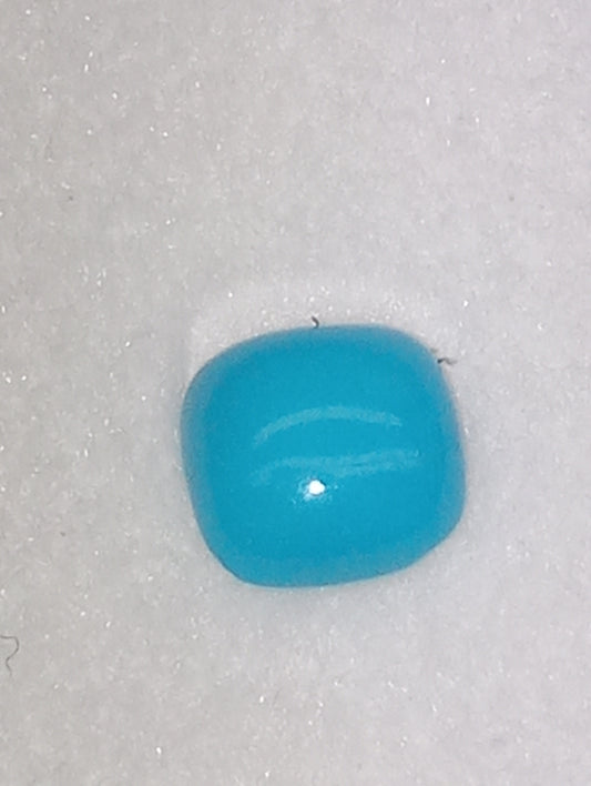 Turquoise gemstone Sleeping Beauty, 6mmx6mm cushion shape, .74ct