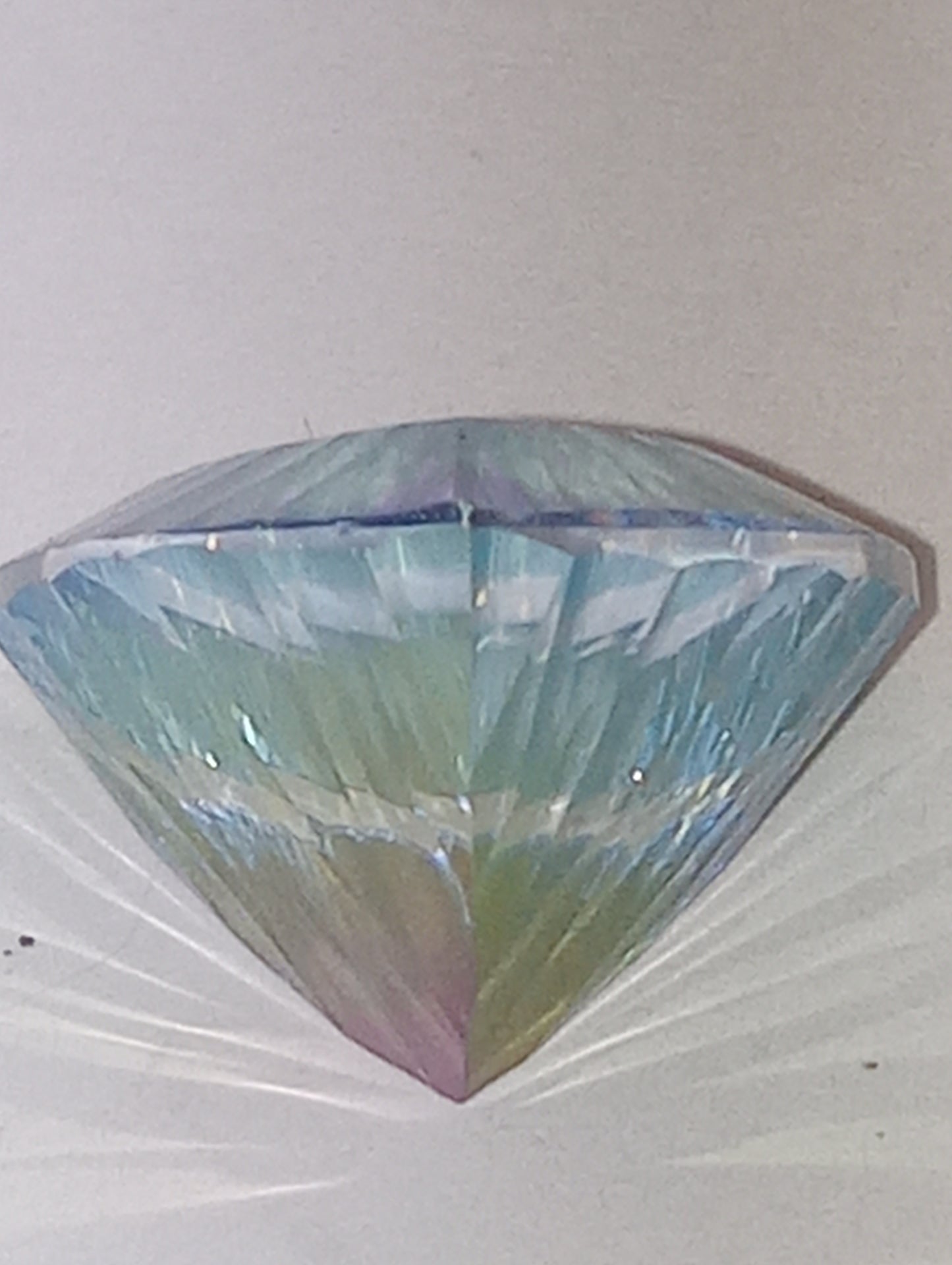 Topaz gemstone Cassiopeia, 16mmx16mm trillion cut, 15.39ct