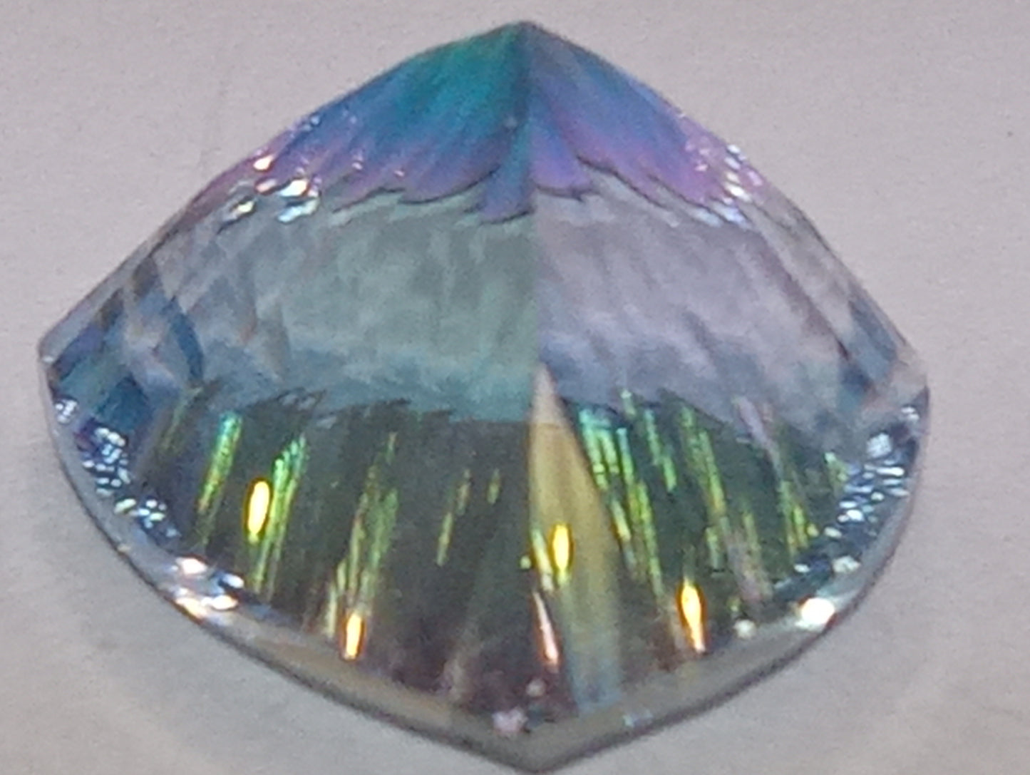 Topaz gemstone Cassiopeia, 16mmx16mm trillion cut, 15.39ct