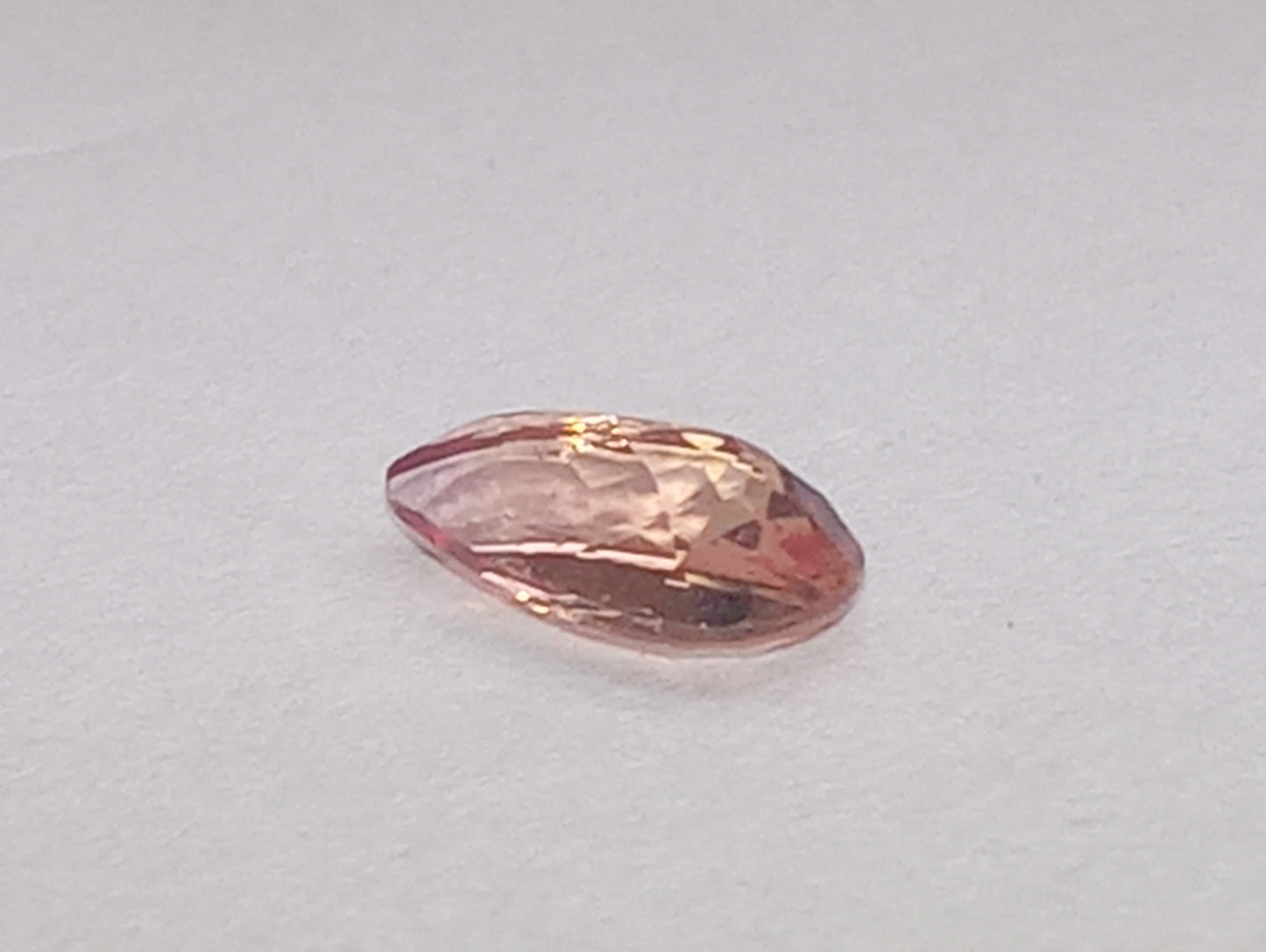 Topaz gemstone Imperial, pink, 8mmx4.5mm pear cut, .82ct