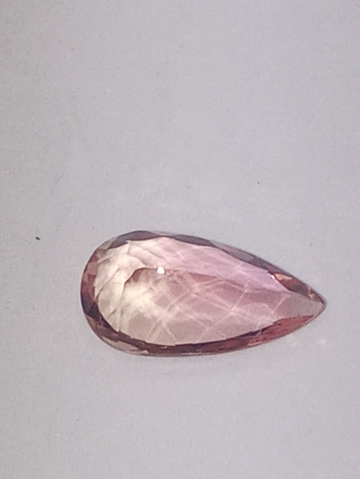 Topaz gemstone Imperial, pink, 8mmx4.5mm tear drop cut, .80ct