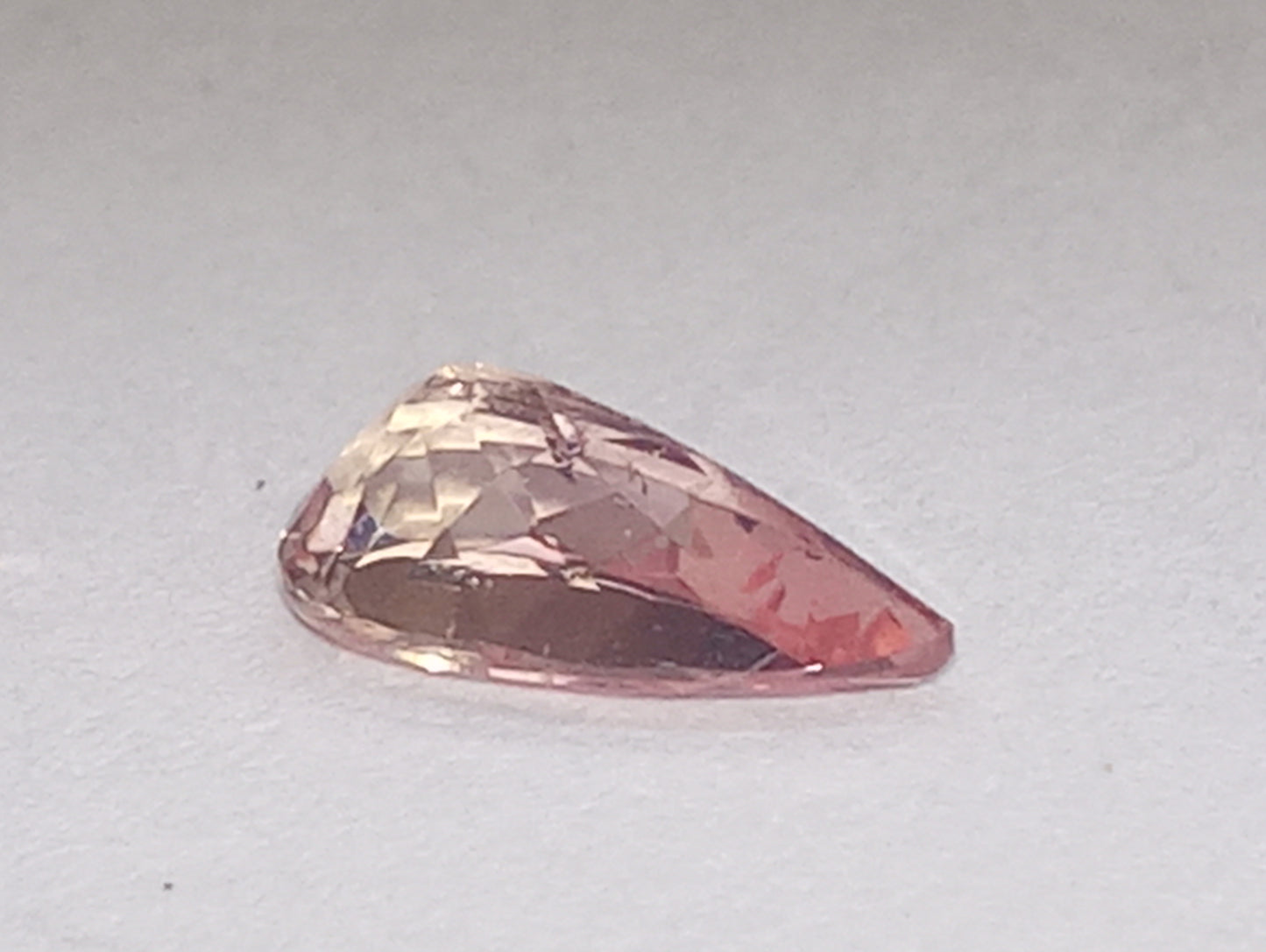 Topaz gemstone Imperial, pink, 8mmx4.5mm tear drop cut, .80ct