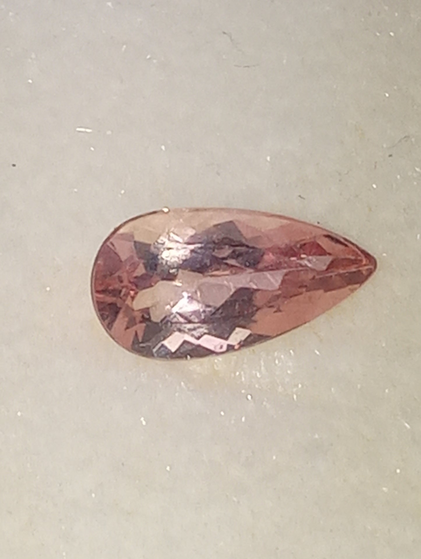 Topaz gemstone Imperial, pink, 8mmx4.5mm tear drop cut, .80ct