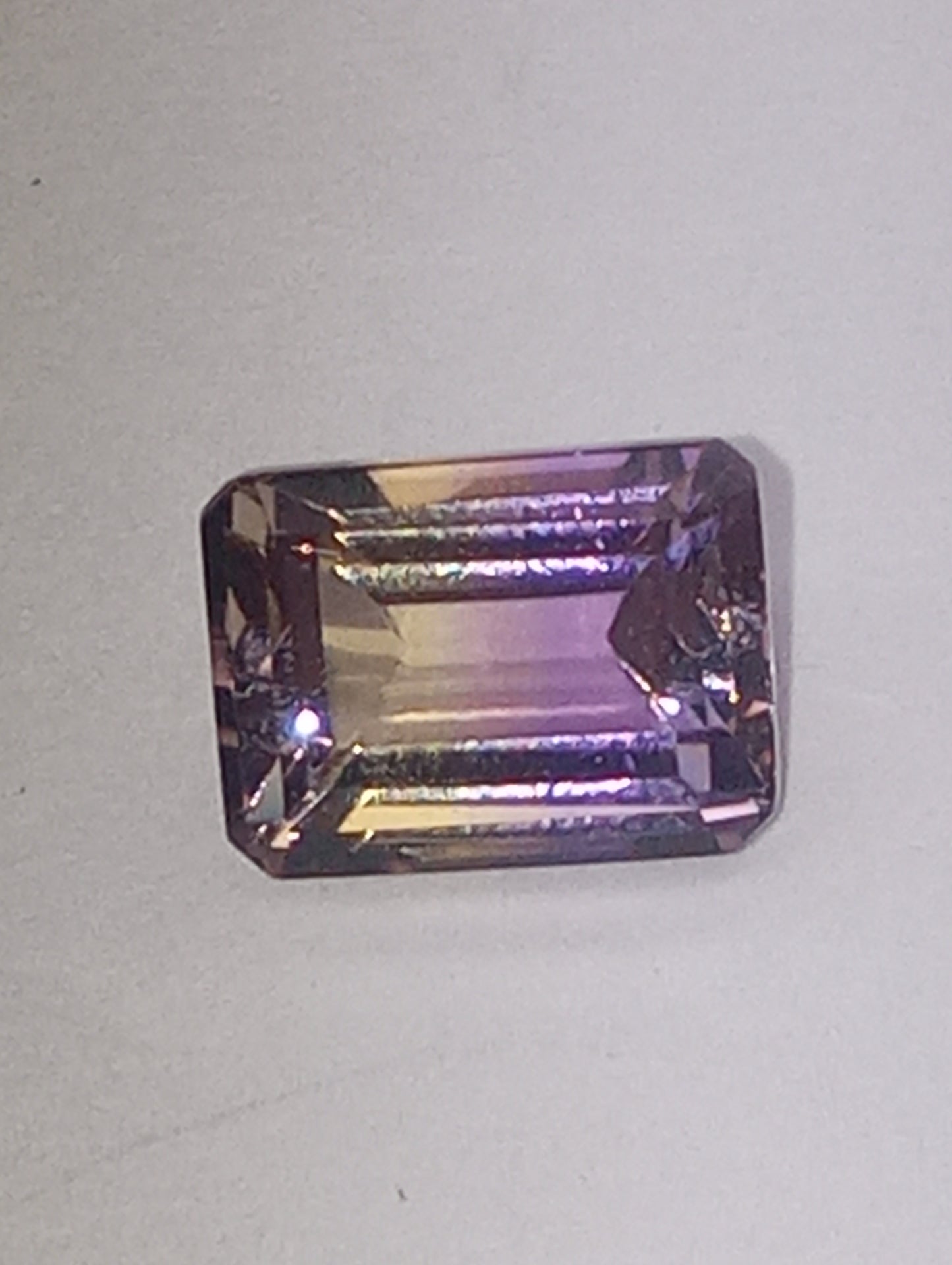 ametrine gemstone, 8mmx6mm emerald cut, 1.81ct