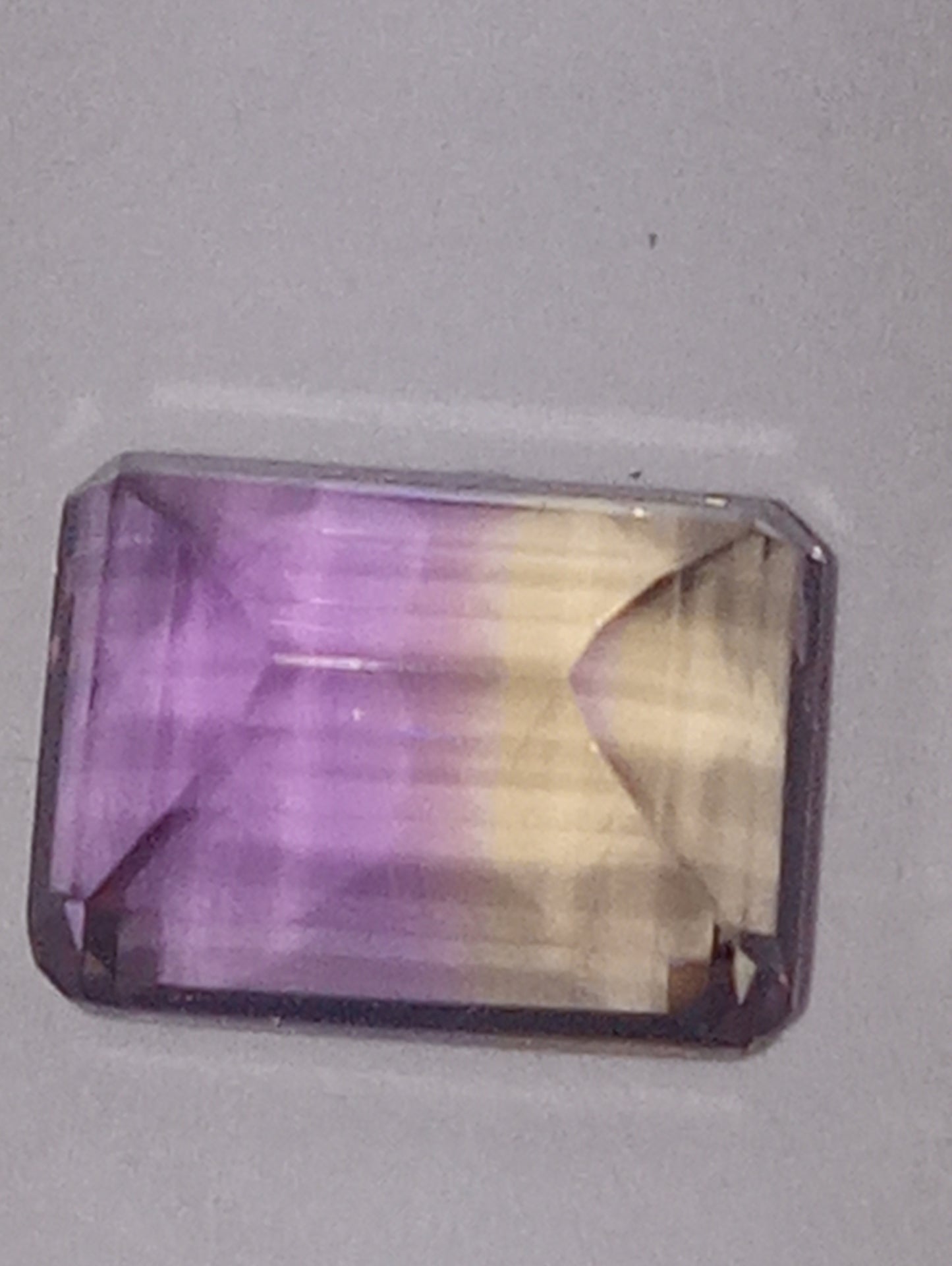 ametrine gemstone, 8mmx6mm emerald cut, 1.81ct