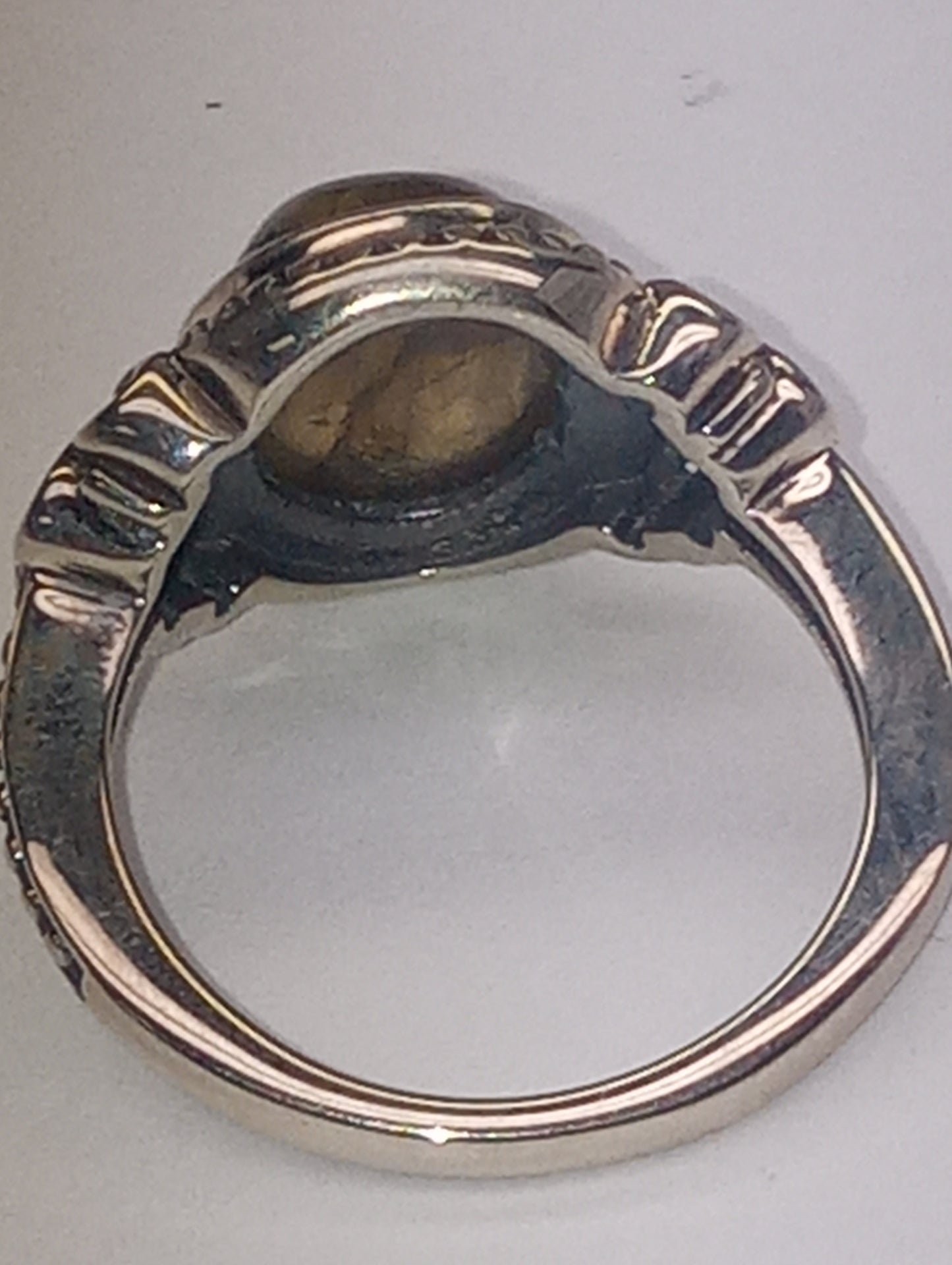 Ring labradorite Malagasy, in sterling silver, size5, 3.25ctw
